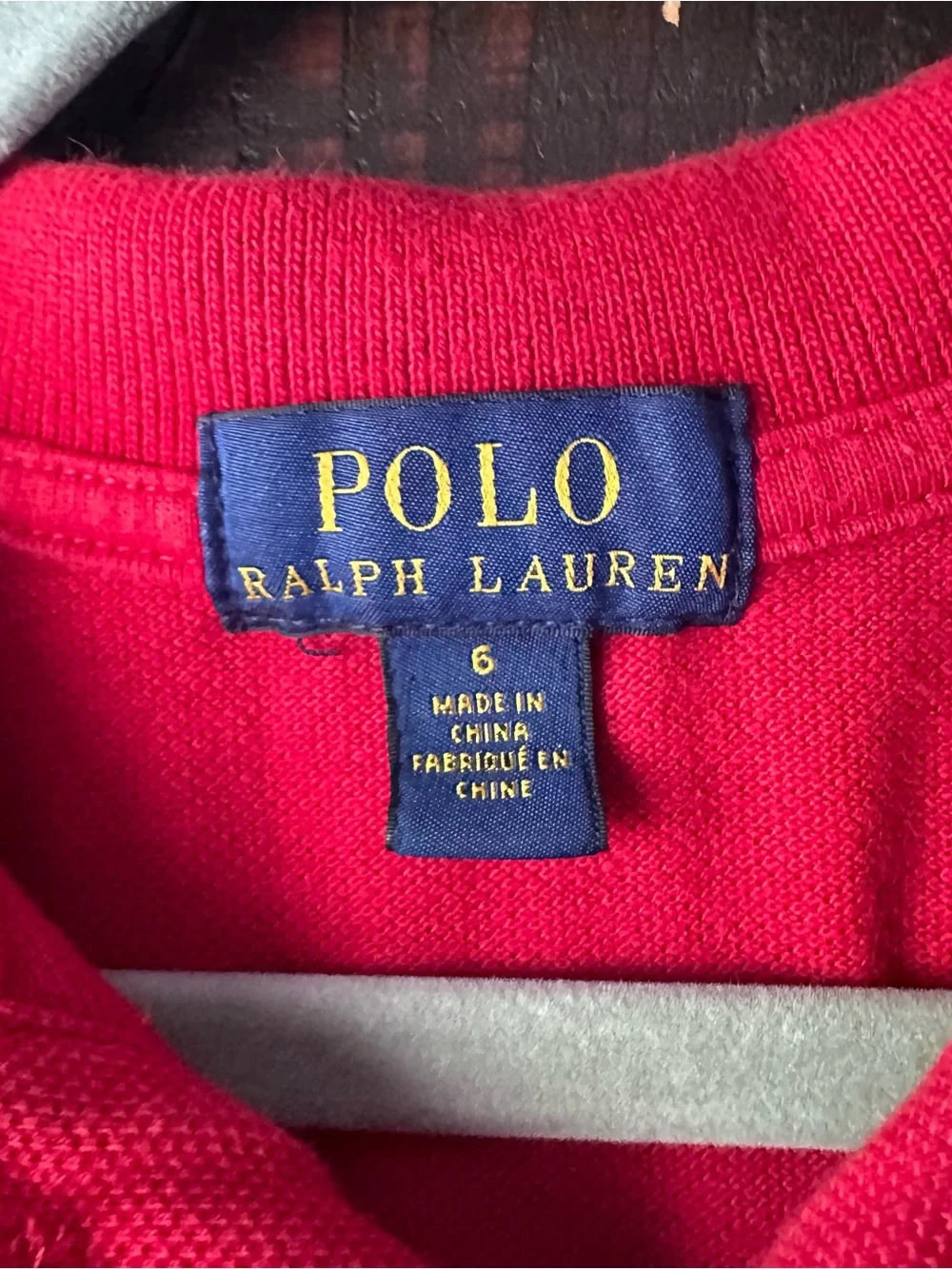 Polo Ralph Lauren Red Short Sleeve Polo with Navy Pony Size Kids 6